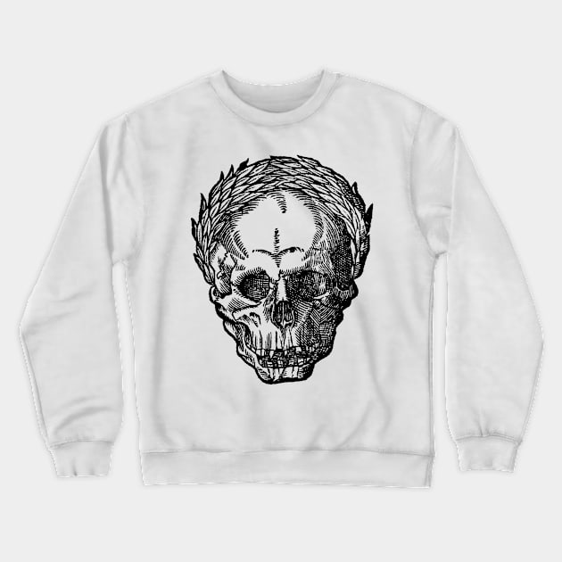 Skull with Wreath Crewneck Sweatshirt by Megatrip